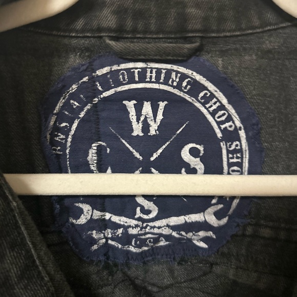 Wornstar custom Vest with American Flag Design - Picture 3 of 4